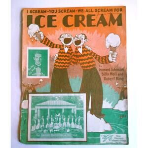 Sheet Music Song I Scream You Scream We All Scream For Ice Cream Howard Johnson